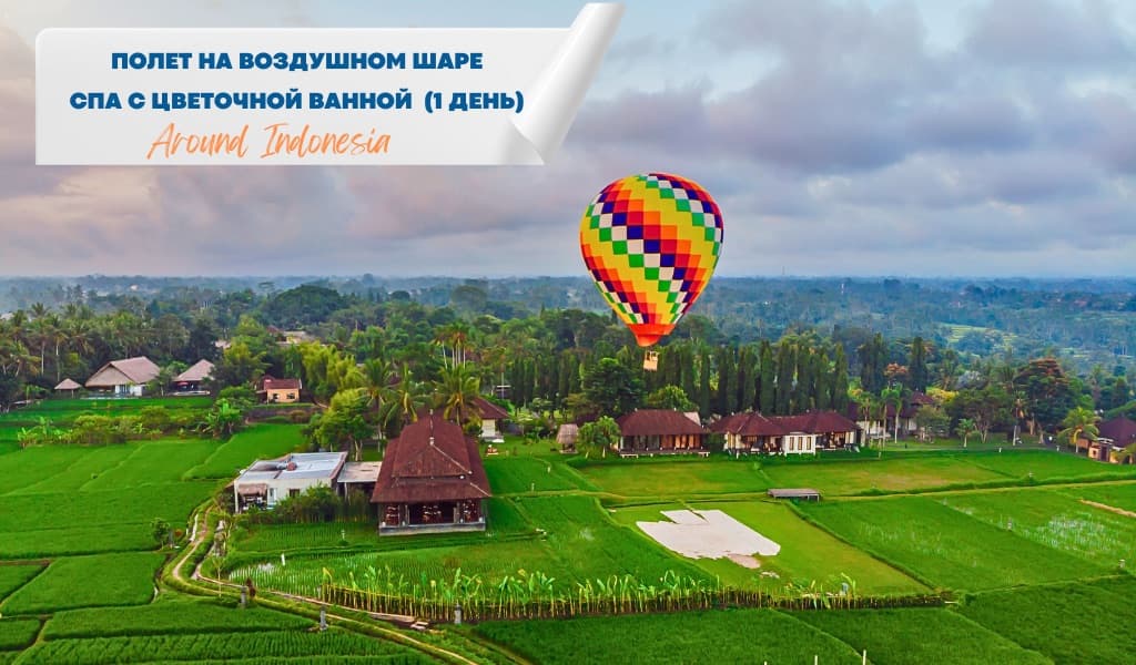 Полет на воздушном шаре, массаж и цветочные ванные (1 день)